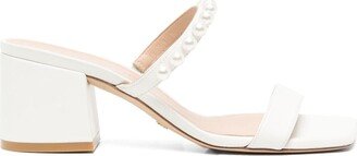 Goldie pearl-embellished mules