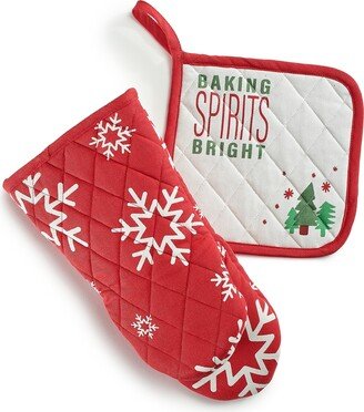 Cotton Printed Oven Mitt & Pot Holder Set, Created for Macy's