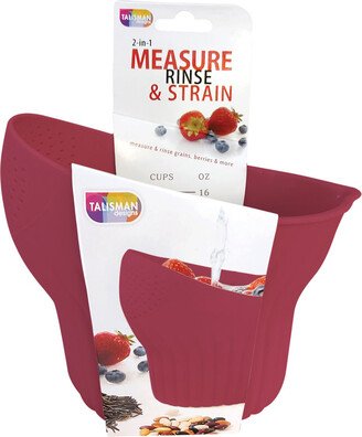 2-in-1 Measure Rinse & Strain for Grains, Fruit, and Beans, 2 Cups