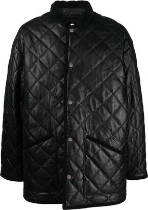 Quilted Leather Coat