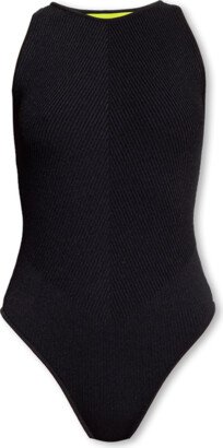 ‘Olmos’ Ribbed Bodysuit - Black