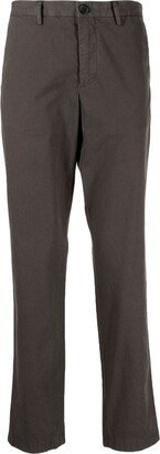 Zebra-Embroidered Twill Straight-Leg Trousers