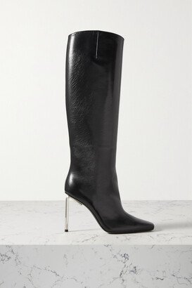 Allen Leather Knee Boots - Black