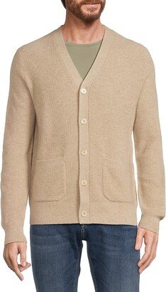 Ribbed Cashmere Cardigan-AA