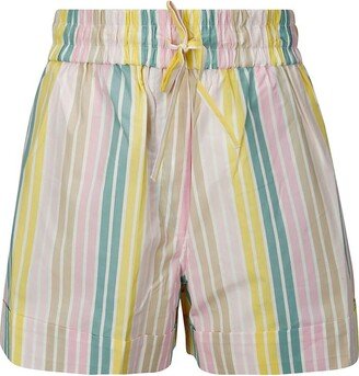 Striped Drawstring Waist Shorts