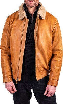 Comstock & Co. Captain Lambskin Leather Jacket