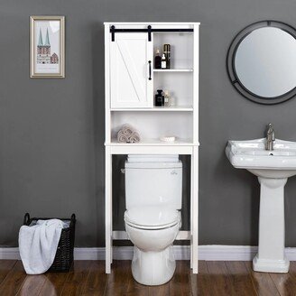 Kahomvis 27.16 in. W x 66.93 in. H x 9.06 in. D White Over-the-Toilet Storage