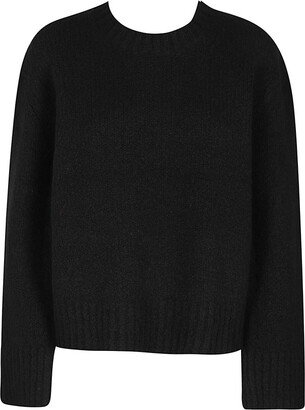 Chevron Detailed Knitted Crewneck Jumper