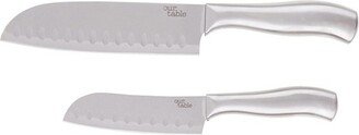 Our Table 2 Piece Stainless Steel Santoku Knife Set