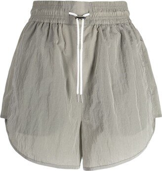 Harmon drawstring crinkled shorts