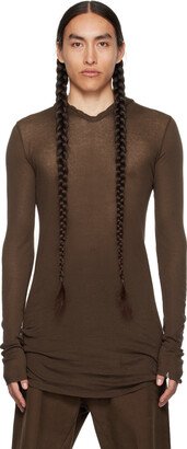 Brown Semi-Sheer Hoodie