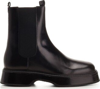 Square Toe Leather Chelsea Boot