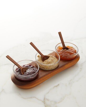 Cooper Triple Condiment Server with Spoons