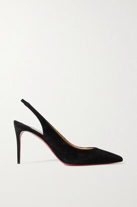 Kate Sling 85 Suede Pumps - Black