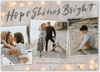 New Year's Cards: Hope Shines Bright New Year's Card, Grey, 5X7, New Year, Matte, Signature Smooth Cardstock, Square