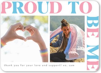 Greeting Cards: Proud Pastels Pride Month Greeting Card, White, 5X7, Matte, Signature Smooth Cardstock, Rounded