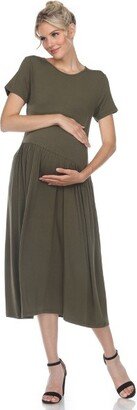 Maternity Maxi Dress Olive 2X