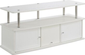 Designs2Go with 3 Cabinets TV Stand for TVs up to 60 White - Breighton Home