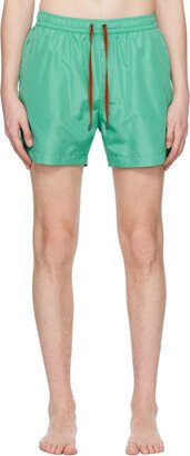 Green Drawstring Swim Shorts