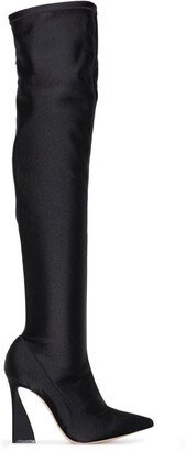 Curved Heel Over-The-Knee Boots