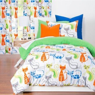 Full/Queen Smarty Cat Reversible Kids' Comforter Set