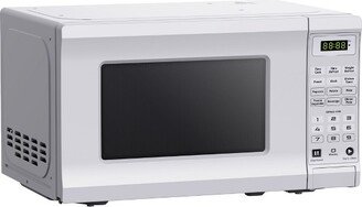 EM720CPI-PM 0.7 Cubic Foot Capacity 700 Watt Compact Countertop Microwave Oven Kitchen Appliance with 8.5 Inch Round Turntable, White