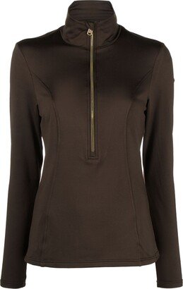 Brown Serena Half-Zip Ski Top