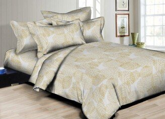 Circles Home 300TC : Sandy Leaves - 6PC Linen Set - Queen