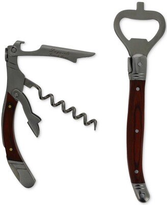 Laguiole 2-Pc. Bar Opener Set with Pakkawood Handles