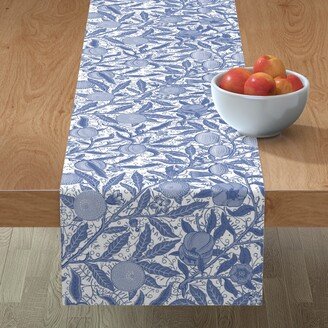 Table Runners: Fruit Willow Ware Blue & White Table Runner, 72X16, Blue