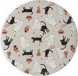 Salad Plates: Spooky Halloween Salad Plate, Beige