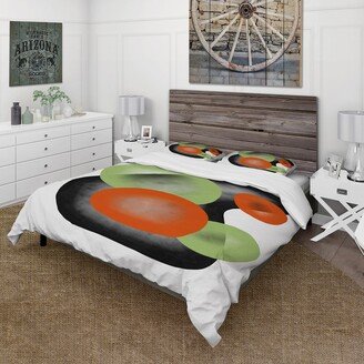 Designart 'Colorful Minimal Organic Shapes IV' Modern Duvet Cover Set