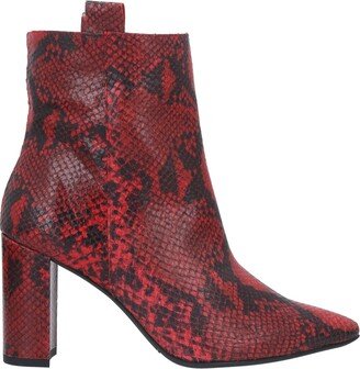 Ankle Boots Red-AH