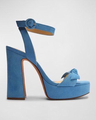 Clarita Curve Suede Platform Sandals-AF