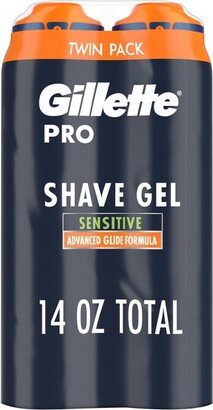 PRO Men's Sensitive Shaving Gel - Fresh Scent - 7oz/2pk