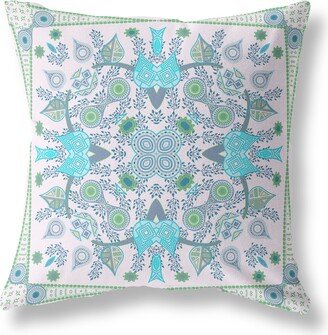 Amrita Sen Designs Amrita Sen Paisley Leaf Geo Indoor Outdoor Pillow