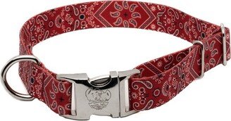 Country Brook Petz Premium Red Bandana Dog Collar (1 Inch, Extra Large)