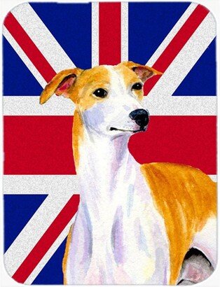 LH9480LCB Whippet With English Union Jack British Flag Glass Cutting Board