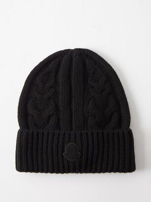 Logo-appliqué Cable-knit Cashmere Beanie