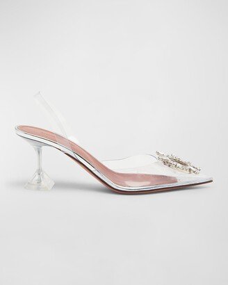 Begum Clear Crystal Slingback Pumps