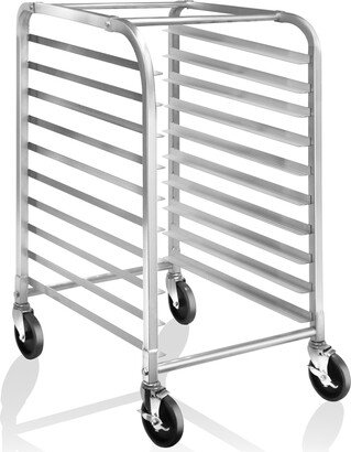 10 Sheet Commercial Kitchen Bakery Rack by GRIDMANN - Silver