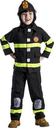 Dress Up America Firefighter Costume For Toddlers - Black, Toddler 4