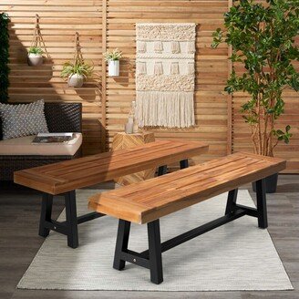 Sophia & William 2/3-Piece Wooden Garden Benches with or without the Wooden Garden Table