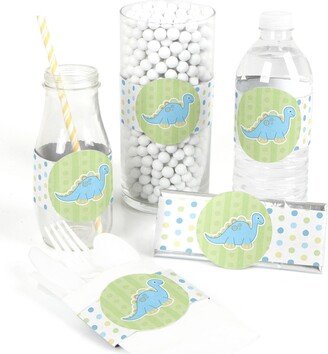 Big Dot Of Happiness Baby Boy Dinosaur Baby Shower or Birthday Party Diy Wrapper Favors & Decor 15 Ct