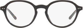 Oval Frame Glasses-BW