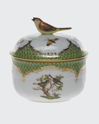 Rothschild Bird Green Covered Sugar Dish-AA