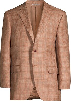 Plaid Wool & Silk-Blend Sport Coat