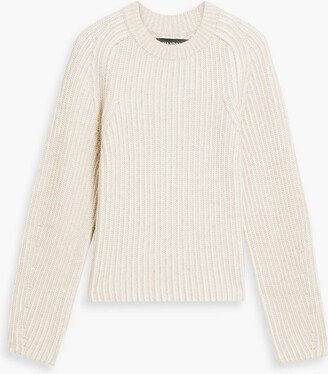 Ribbed wool and cashmere-blend sweater