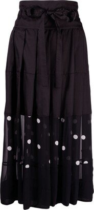 Bianca panelled midi skirt