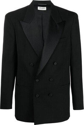 Double-Breasted Wool Blazer-AE